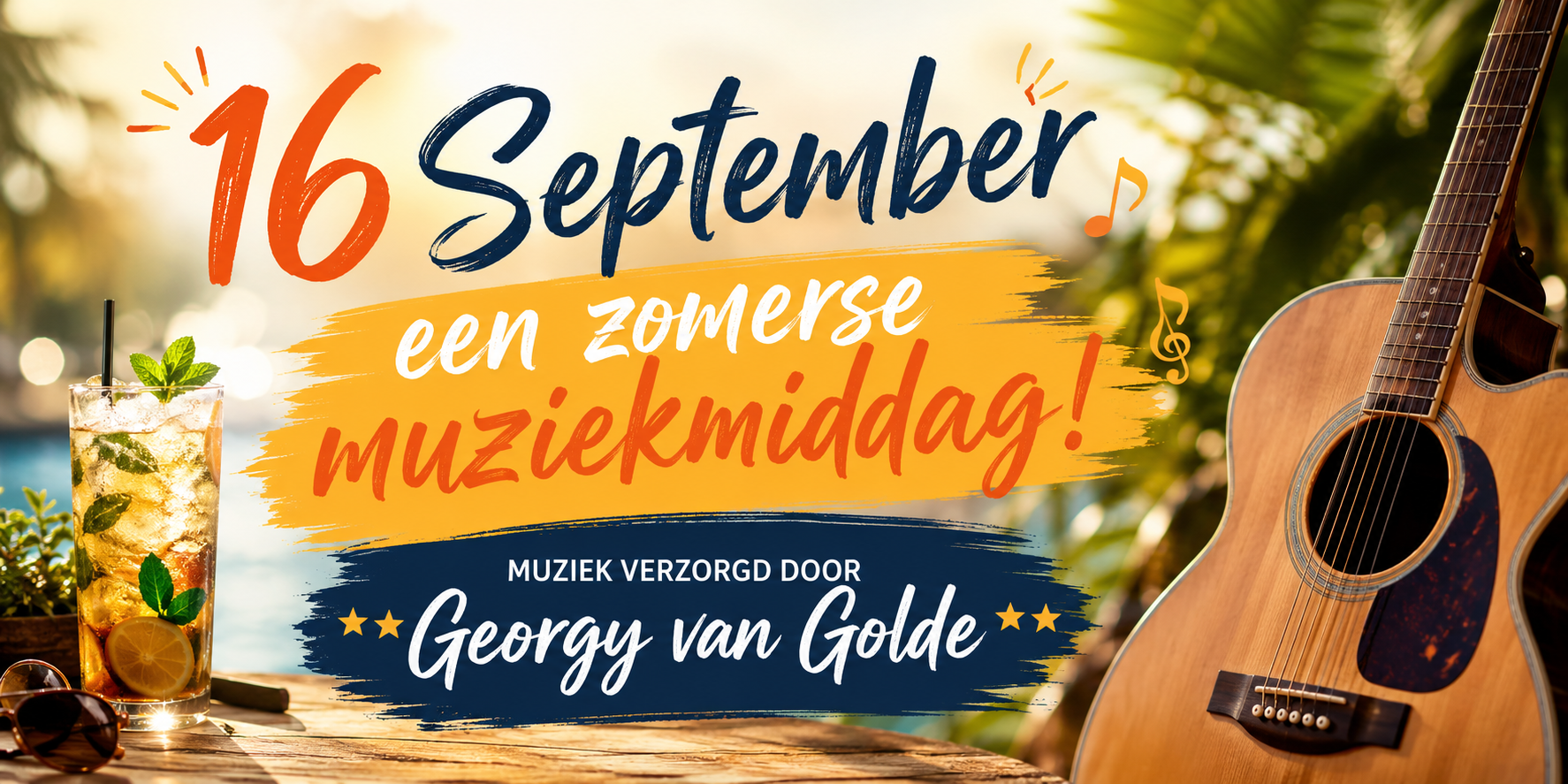16 September een zomerse muziekmiddag!